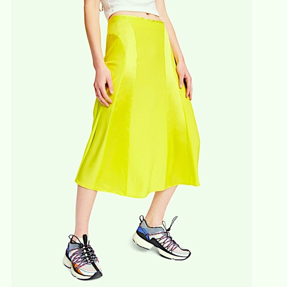 rag & bone Lucille Midi Skirt Silk Charmuese Skirt